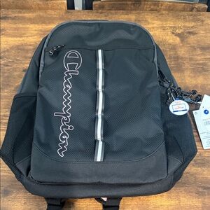 Champion Black Backpack with Gray Accents